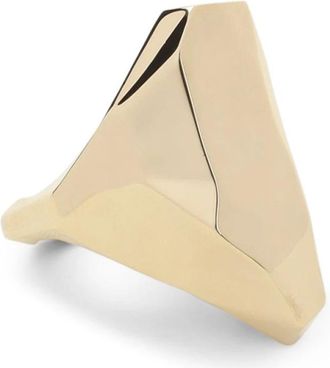 Lanvin Cubic Metal Ring - Heren - Ringen - Grijs - 47 MM - Accessoires