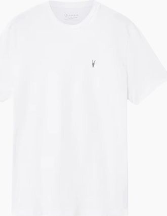 AllSaints Mens AllSaints Mens T Shirts Lycra Stretch Cotton Crew Neck Short Sleeve Summer Tee - White - Size: 36
