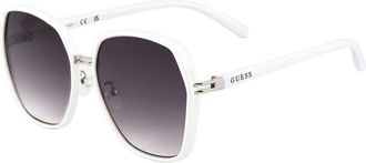 Guess Womens Gu7624 White Square Sunglasses Metal - One Size