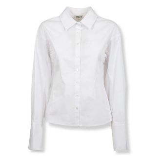 Staud Staud, Overhemden, Dames, Wit, L, Leer, Top Aida