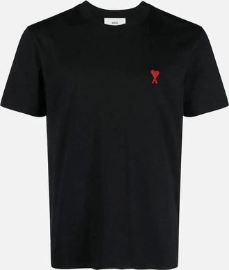 Ami Mens Ami Paris Logo Le Coueur T-Shirt Black - Size: 42