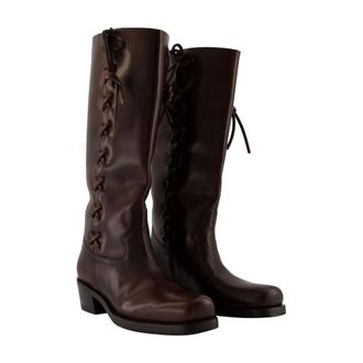 PARIS TEXAS Womens Boot Brown Calfskin