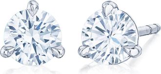 Kwiat Round Diamond & Platinum Stud Earrings in White at Nordstrom