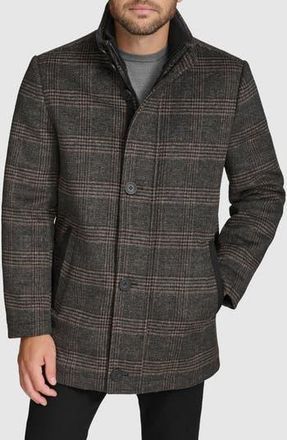Andrew Marc Dorsey Plaid Wool Blend Car Coat in Plaid Mult at Nordstrom Rack, Size Xx-Large