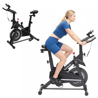 OEM Bicicleta Est&aacute;tica De Cardio Para El Hogar Bauerkraft, Volante De Inercia De 4 Kg, Color Blanco Y Negro