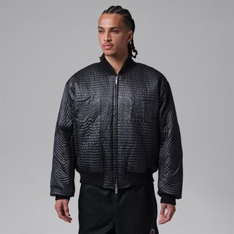 Nike Jordan Mens Jordan Flight Nylon Varsity Jacket in Black | II5314-010