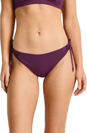 Sea Level Australia Essentials Edit Tie Side Bikini Bottoms in Claret at Nordstrom, Size 6 Us