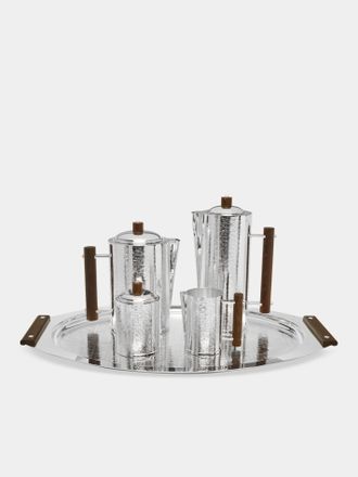 Zanetto Ebony Silver-Plated Tea and Coffee Set