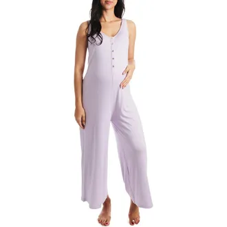Everly Grey Luana During & After Maternity/Nursing Romper in Lavender at Nordstrom, Size X-Small