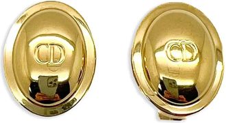 Dior Orecchini a clip con logo CD anni 90 - Oro
