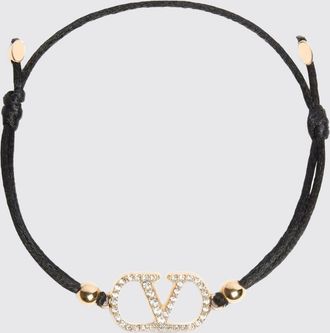 Valentino Garavani Bracciale VLogo Signature in raso con strass