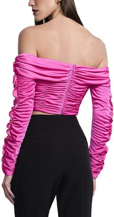Bcbgmaxazria Bcbgmaxazria Lettuce Ruffle Off Shoulder Top