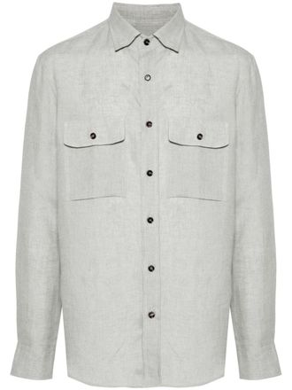 Brioni Camicia stile militare - Verde