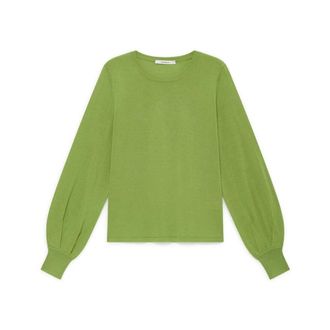 Maliparmi Cardigan met ronde hals - Dames - Ronde hals truien - Groen - L - Wol - Truien & Vesten