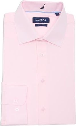 Nautica Slim Fit Arrow Print Stretch Dress Shirt in Light Pink at Nordstrom Rack, Size 16.5 - 32/33