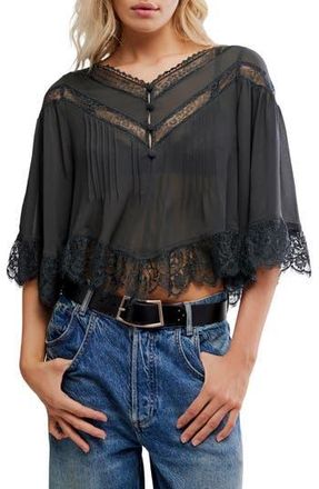 Free People Bali Midnight Rain Lace Trim Top in Unexplored at Nordstrom Rack, Size X-Small