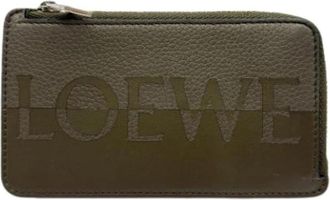 Loewe Pre-owned Coin Case - Heren - Vintage Accessoires - Groen - ONE Size - Leer - Vintage
