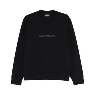 Emporio Armani Sweatshirts, male, Black, Size: XL Stretch Double Jersey Sweatshirt