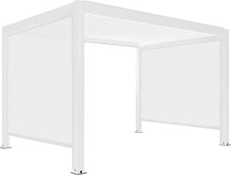 Oviala P&eacute;rgola bioclim&aacute;tica motorizada e iluminada 3x4m y 2 toldo