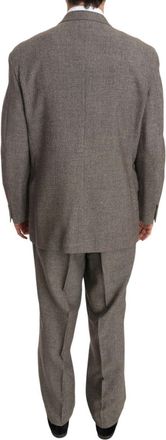 Fendi Mens Brown Wool Regular Single Breasted Suit