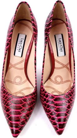 Lucy Choi London Neon Snake Print Pumps Size 38