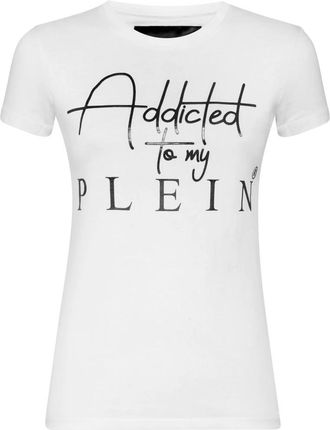Philipp Plein T-shirt Round Neck SS Statement - Dames - T-shirts - Wit - M - Katoen - Tops