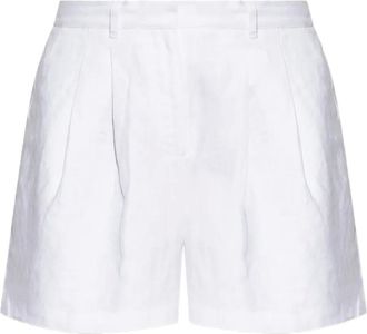 Possé Bermuda con pieghe - Bianco