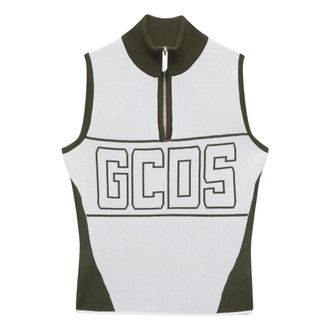 GCDS Top con zip corta con logo della band - - Tops - Donna - Multicolore - XL