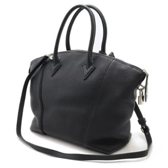 Louis Vuitton Pre-owned Handbags, female, Black, Size: ONE SIZE Pre-owned Veau Cachemire Lockit PM 2way Bag Noir