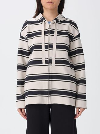 Max Mara S Max Mara Felpa in misto cotone a righe con logo