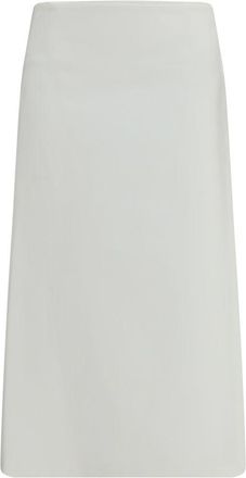 Rier White Cotton Midi Womens Skirt