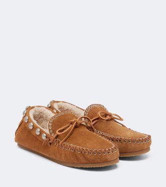 Isabel Marant Fitza shearling-lined suede loafers