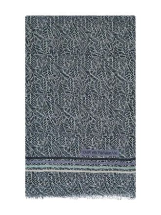 Emporio Armani printed scarf - men - Modal/Linen/Flax/Silk - One Size - Blue