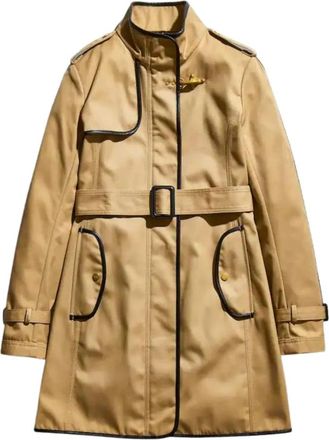 Fay Waterafstotende Trenchcoat met Riem - Dames - Trenchcoats - Bruin - L - Katoen - Jassen