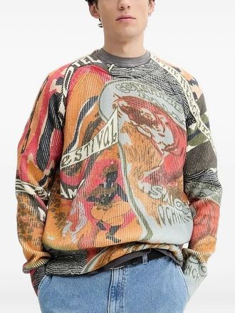Desigual ribbed-knit sweater - men - Cotton/Acrylic - M - Orange