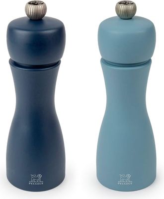 Peugeot Tahiti Duo Ziroln 6 Inch Salt & Pepper Mill Set, Blue Tones