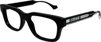Gucci Glasses, male, Black, 54 MM, Rectangular Optical Frame