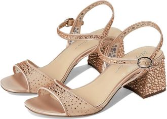 Betsey Johnson Blue By Betsey Johnson Otis Sandal Womens Blush Rhinestone Block Heel VER396