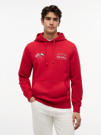 Tommy Hilfiger Mens Tommy x Cadillac F1 Team Speed Hoodie - Red - XL