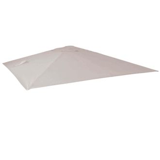 Hhg Nunca Usado] Funda De Recambio Para Parasol Sem&aacute;foro De Lujo Hhg 436, Funda De Recambio Para Parasol, 3x3m (&oslash;4,24m) Poli&eacute;ster 2,7kg, Crema-gris
