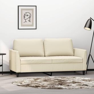 vidaXL Vidaxl - Sof&aacute; De 2 Plazas De Cuero Sint&eacute;tico Color Crema 140 Cm