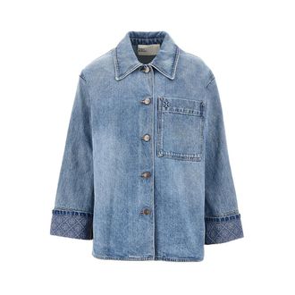 Tory Burch Denim Barn Jacket - Heren - Jassen - Blauw - Maat: XL Denim