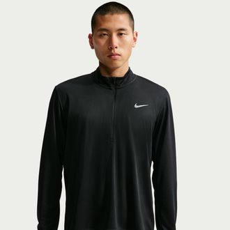 Nike Mens Pacer Dri-FIT 1/2-Zip Running Top in Black | FQ2494-010