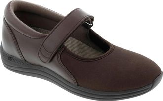 Drew Womens Magnolia Shoes In Brown Leather/ Brown Stretch
