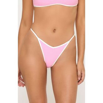 L*Space Pixie Bitsy Bikini Bottoms in Pinksugar/Cream at Nordstrom Rack, Size Medium