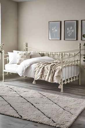 Julian Bowen Versailles Single Ivory Metal Daybed