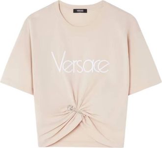 Versace 1978 Re-Edition Logo Safety Pin T-Shirt, Brand Size 42 ( US Size 6 )