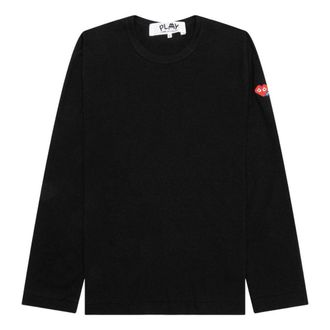 Comme Des Gar&ccedil;ons SS25 x Invader Double Pixel Heart Long Sleeve T-Shirt Black AZ-T330-051-1