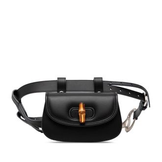 Gucci Pre-owned Gucci Mini Leather Bamboo 1947 Belt Bag Ladies 681137 213317