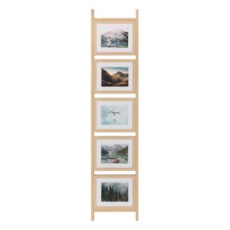 Atmosphera Collage De 5 Fotos En Escalera, De Madera Natural, De Scott - Atmosphera Cr&eacute;ateur DInt&eacute;rieur